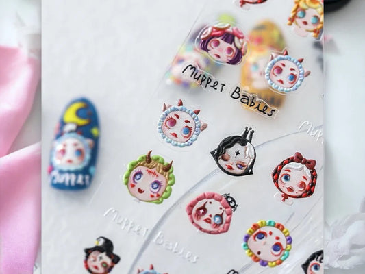 Nail Art | Autocollant d'ongles | Ongles Correctifs | Mignon | Kawaii | Dessin Animé