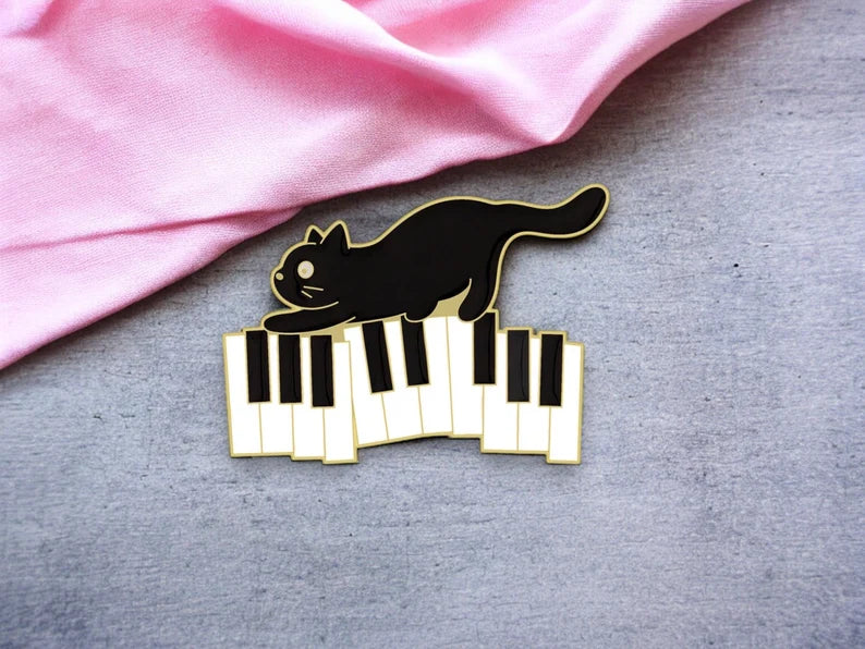 Pin's Broche Email | Chat Musicien | Musique | Kawaii | Fun | Humour