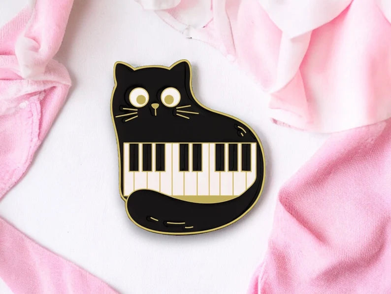 Pin's Broche Email | Chat Musicien | Musique | Kawaii | Fun | Humour