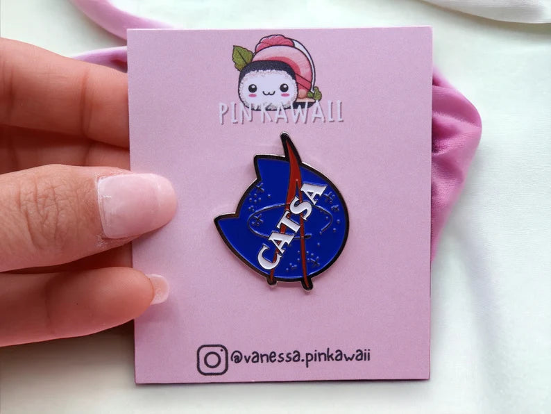 Pin's Broche Email |  Catsa | Chat Nasa | Astronaute | Kawaii | Fun