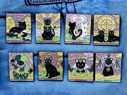 Email Brooch Pin | Kawaii Cat Tarot | Tarot Card | Kawaii | Fun | Humor