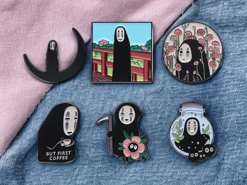 Email Brooch Pin | Totoro | Faceless Man | Spirited Away | Kawaii | Cute