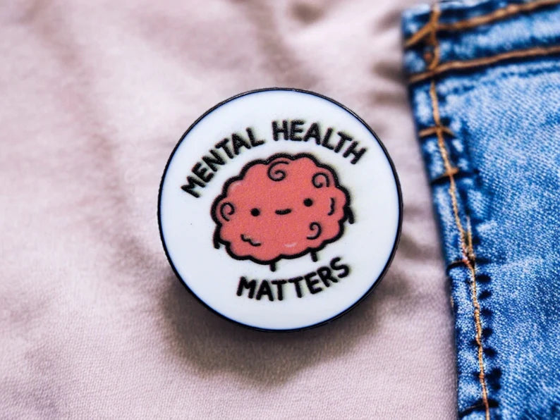 Email Brooch Pin | Mental Health Matters | Mental Health | Humor | Kawaii | Cute