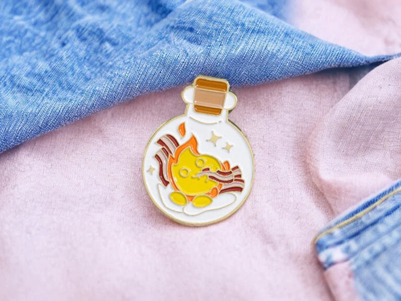 Email Brooch Pin | Totoro | Calcifer, Noiraude, Cat Bus | Spirited Away | Kawaii | Cute