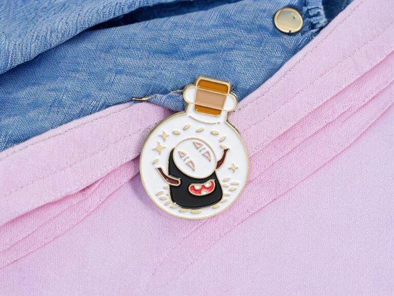 Email Brooch Pin | Totoro | Calcifer, Noiraude, Cat Bus | Spirited Away | Kawaii | Cute