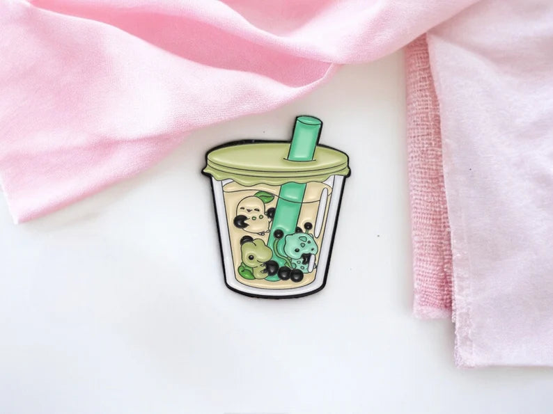 Email Brooch Pin | Cute Cartoon Smootie | Syrup | Kawaii | Fun | Humor