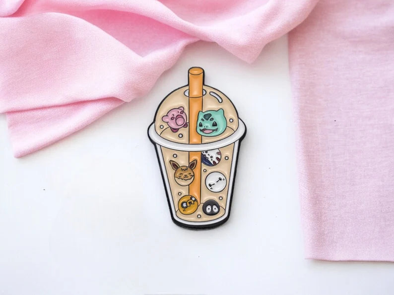 Email Brooch Pin | Cute Cartoon Smootie | Syrup | Kawaii | Fun | Humor