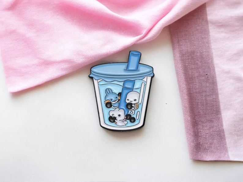 Email Brooch Pin | Cute Cartoon Smootie | Syrup | Kawaii | Fun | Humor