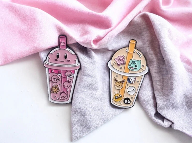 Email Brooch Pin | Cute Cartoon Smootie | Syrup | Kawaii | Fun | Humor