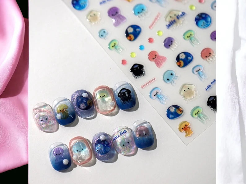 Nail Art | Autocollant d'ongles | Ongles Correctifs | Mignon | Kawaii | Dessin Animé