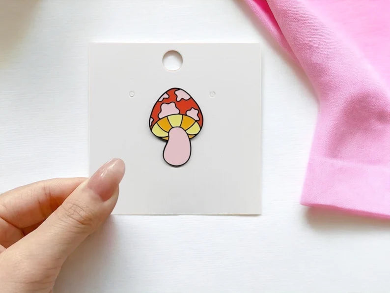 Pin's Broche Email | Champignon Papillon Kawaii | Cute | Mignon | Kawaii | Fun | Humour