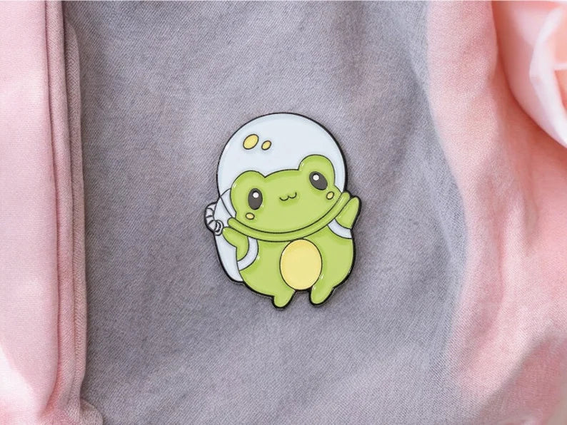 Pin's Broche Email | Grenouille Astronaute | Kawaii | Cosmonaute