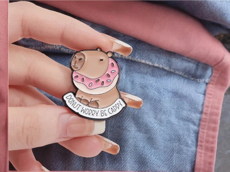 Pin's Broche Email | Thermos de Café | CaPPYccino | Capuccino | Mignon | Kawaii | Fun | Humour Cappy