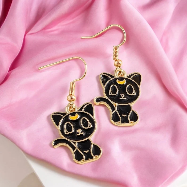 Boucles Oreilles | Pendants d'Oreilles |  Chats | Sailor Moon | Kawaii | Mignon