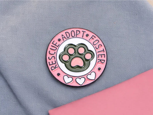 Pin's Broche Email | Badge Club | Rescue Adopt Foster | Chat Amoureux Pate de Chat | Kawaii