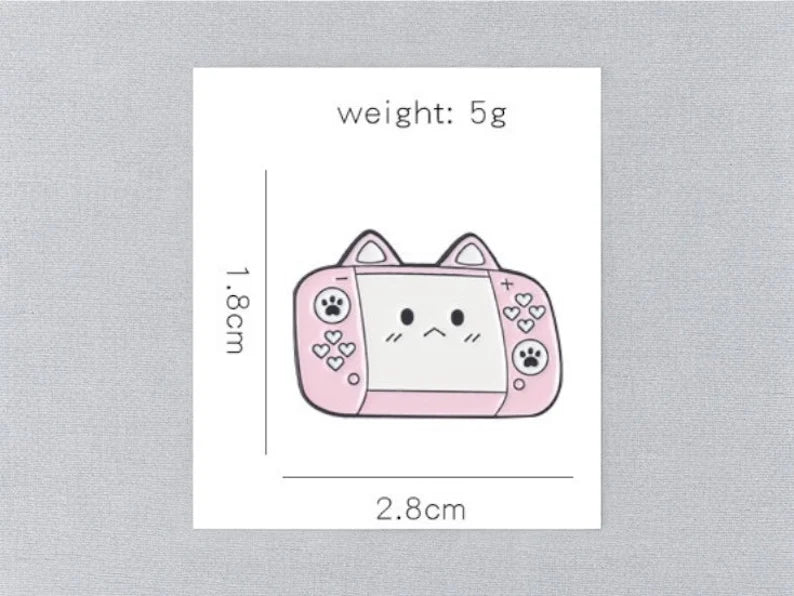 Pin's Broche Email | Chat Manette Console Jeux | Jeux Video | Chat | Kawaii | Fun | Humour