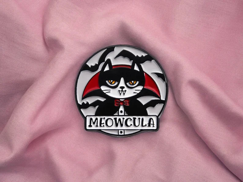 Email Brooch Pin | Cartoon Cat Humor | Parody | JurrassicCat CatZilla Meowcula | Kawaii | Cute