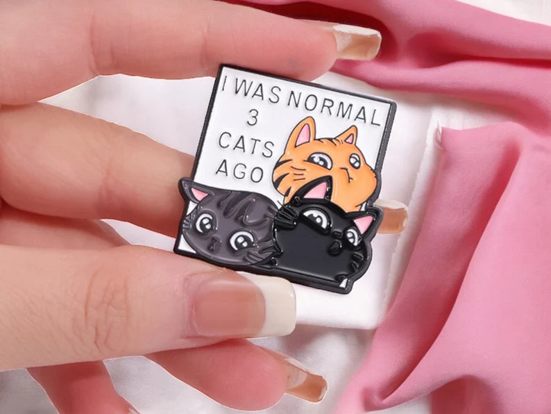 Pin's Broche Email | Pile de Chats | Calins de Chat | Mignon | Kawaii Dessin Animé