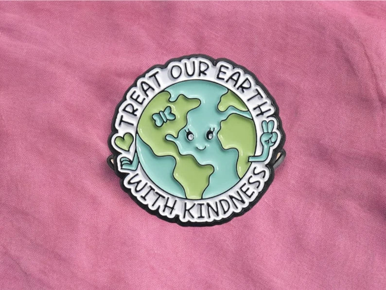 Email Brooch Pin | Save the Earth | Save Planet | Deforestation | Kawaii | Fun | Humor