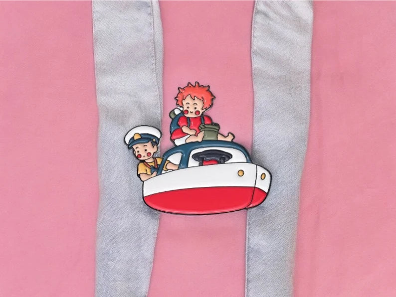 Email Brooch Pin | Totoro | Ponyo | Kawaii | Cute Boat