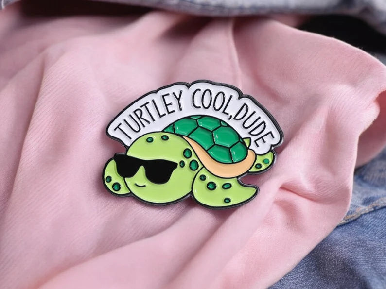 Pin's Broche Email | Tortue Cool | Humour | Tortue | Kawaii | Fun | Humour