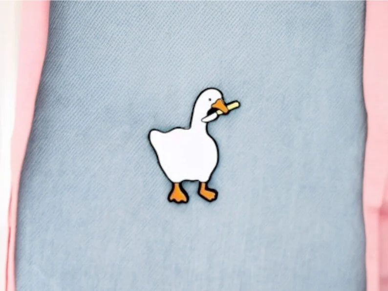 Pin's Broche Email | Canard Chat Couteau | Humour | Mignon | Fun | Kawaii