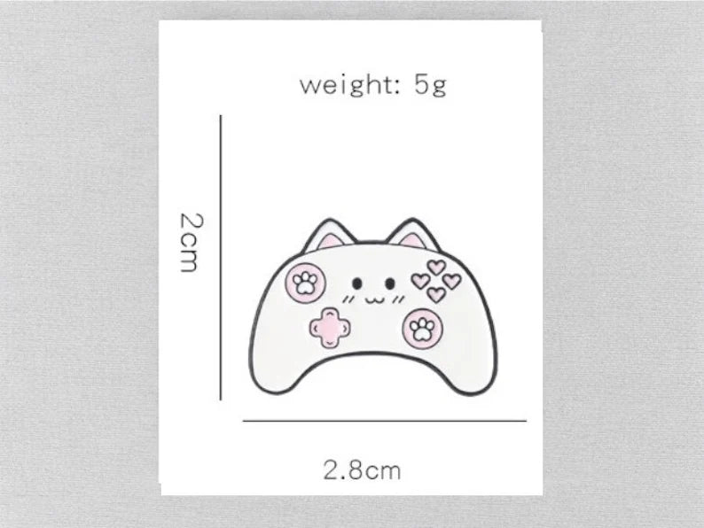 Pin's Broche Email | Chat Manette Console Jeux | Jeux Video | Chat | Kawaii | Fun | Humour