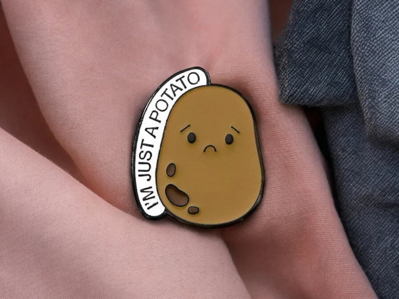 Email Brooch Pin | Potato | Humor | Cute | Fun | Kawaii