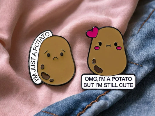 Email Brooch Pin | Potato | Humor | Cute | Fun | Kawaii