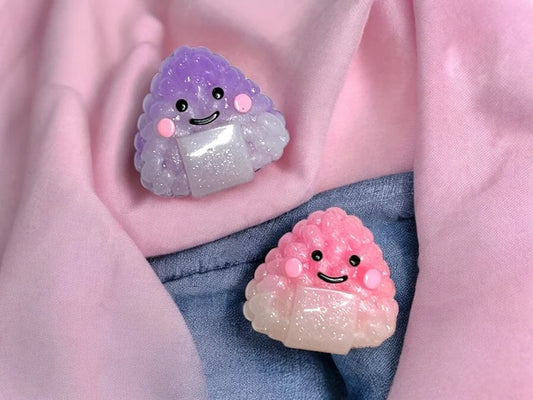 Resin Brooch Pin | Colors rice ball onigiri | Sushi | Kawaii