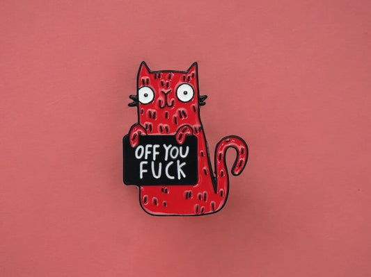 Pin's Broche Email | Chat Fuck you Off | Fuck | Humour | Kawaii | Mignon