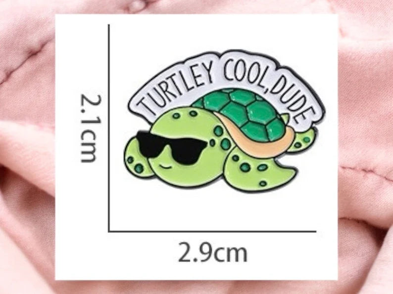 Pin's Broche Email | Tortue Cool | Humour | Tortue | Kawaii | Fun | Humour