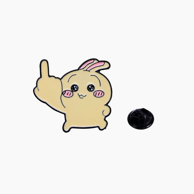 Pin's Broche Email | Mignon Personnage Doigt d'honneur | Fuck | Humour | Kawaii | Mignon