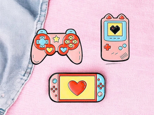 Pin's Broche Email | Manette Console Jeux | Jeux Video | Kawaii | Fun | Humour