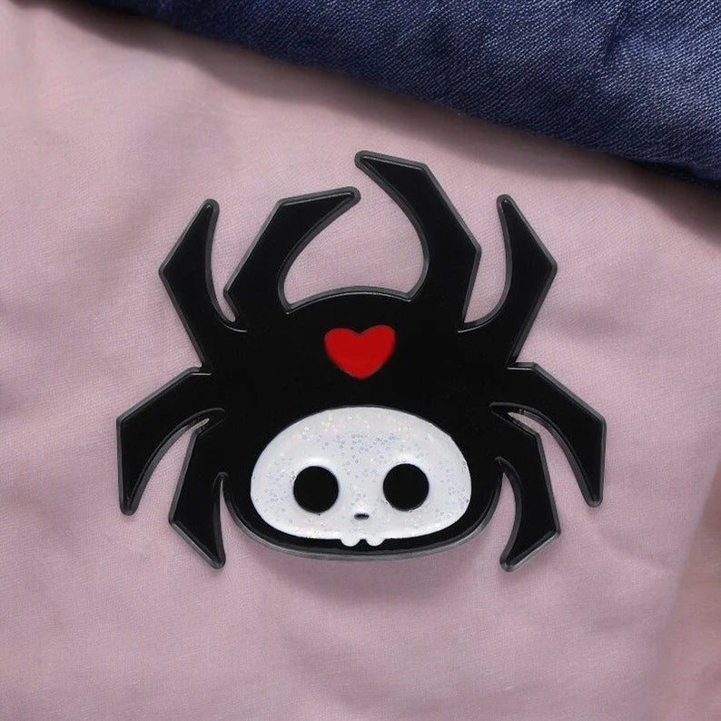 Email Brooch Pin | Fawn Spider Bat | Animal Skeleton Heart | Kawaii | Fun | Humor