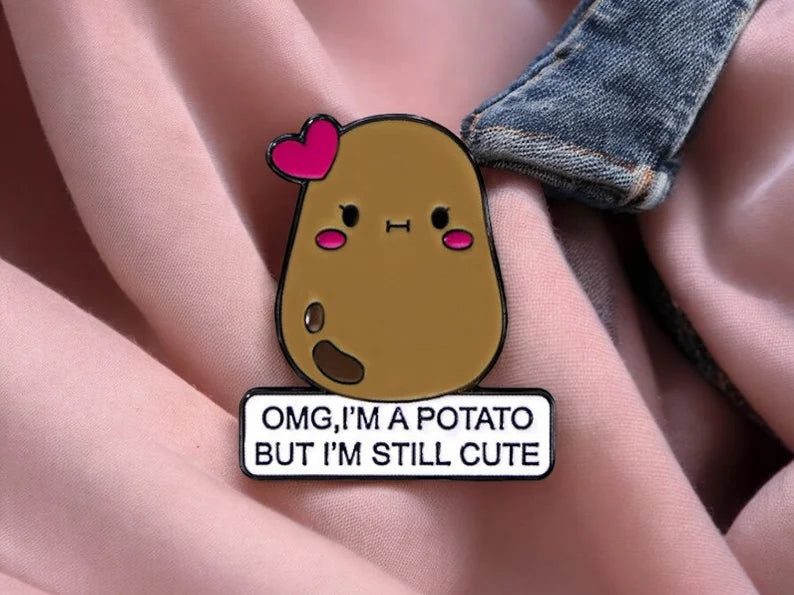 Email Brooch Pin | Potato | Humor | Cute | Fun | Kawaii