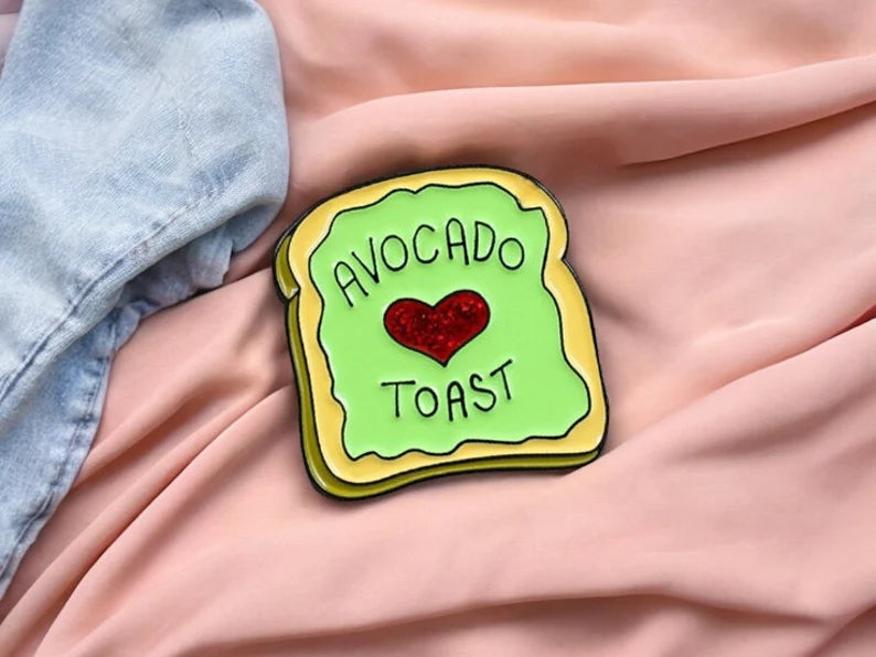 Pin's Broche Email | Avocat | Avocado Toast | Kawaii Mignon | Fun | Humour