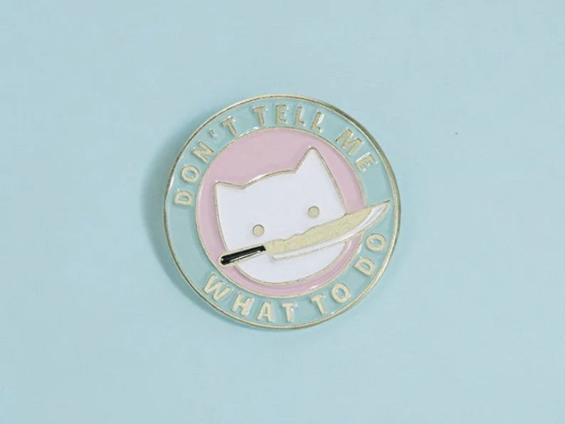 Email Brooch Pin | Cat Knife | Humor | Cute | Fun | Kawaii