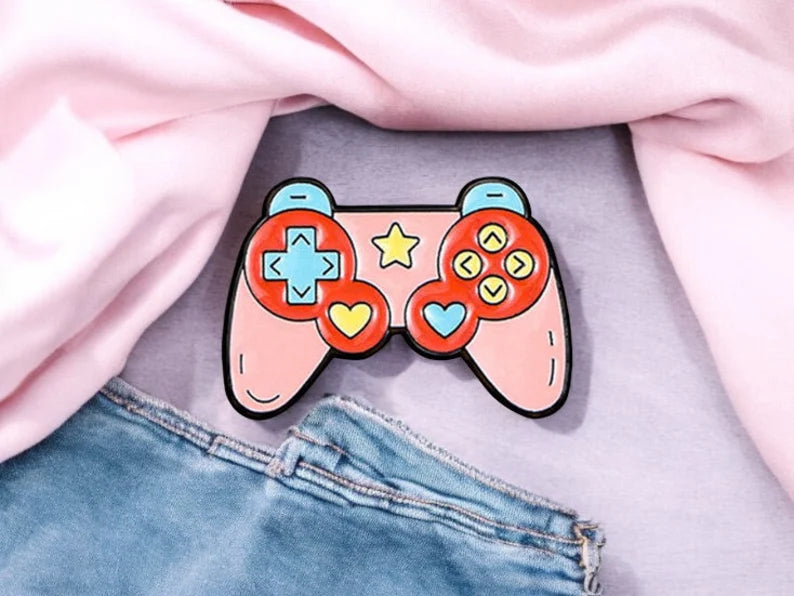 Pin's Broche Email | Manette Console Jeux | Jeux Video | Kawaii | Fun | Humour