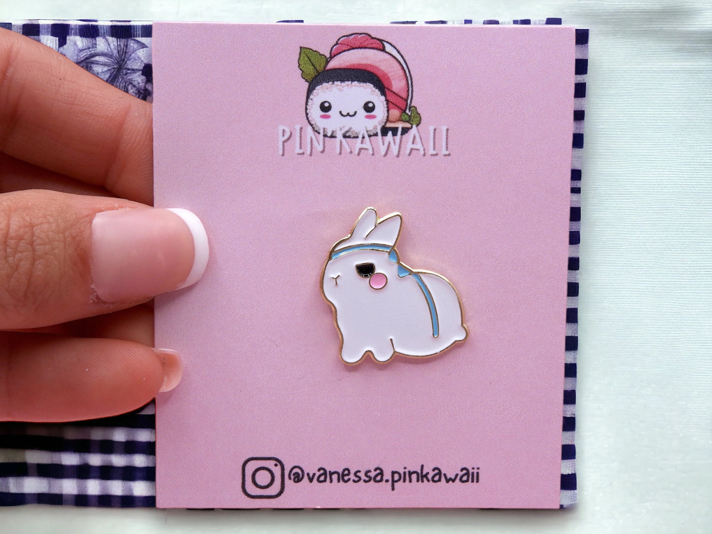 Pin's Broche Email | Lapin Ninja | Judo | Lapin Mignon Ninja | Kawaii | Mignon