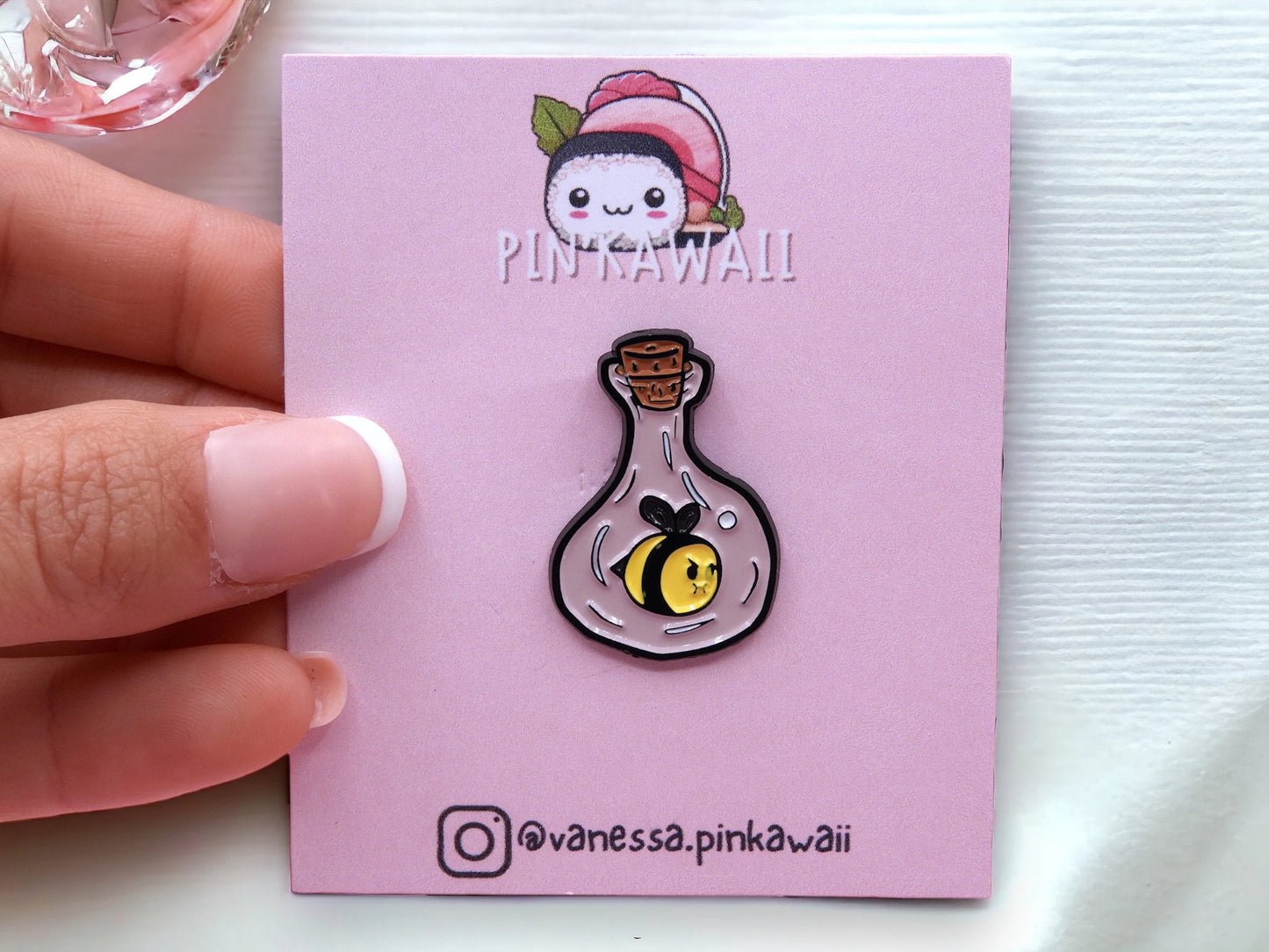 Pin's Broche Email | Potion Magique | Fiole | Abeille ou Fantome | Kawaii | Mignon