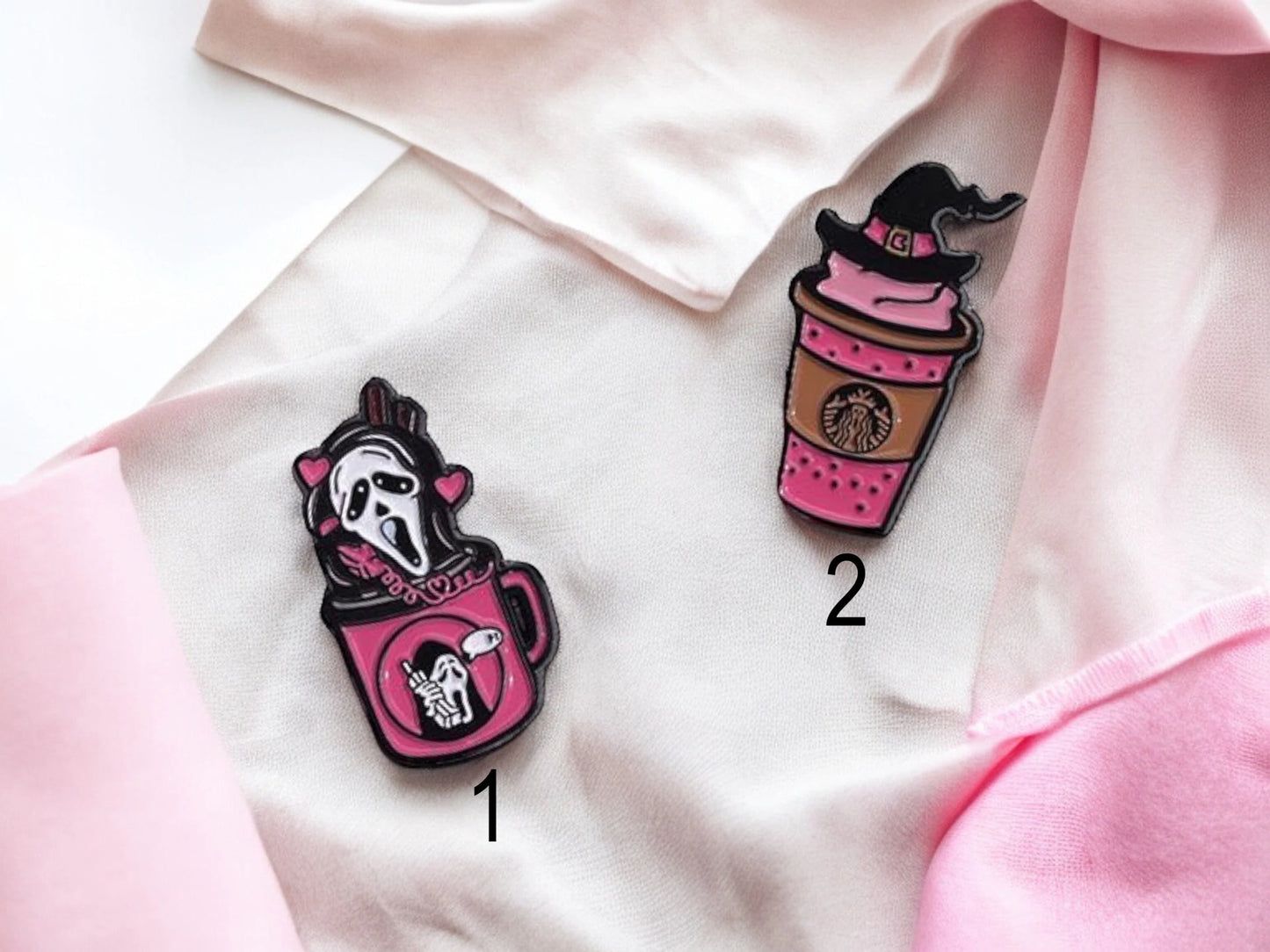 Pin's Broche Email | Film d'horreur | Café | Kawaii | Fun | Humour