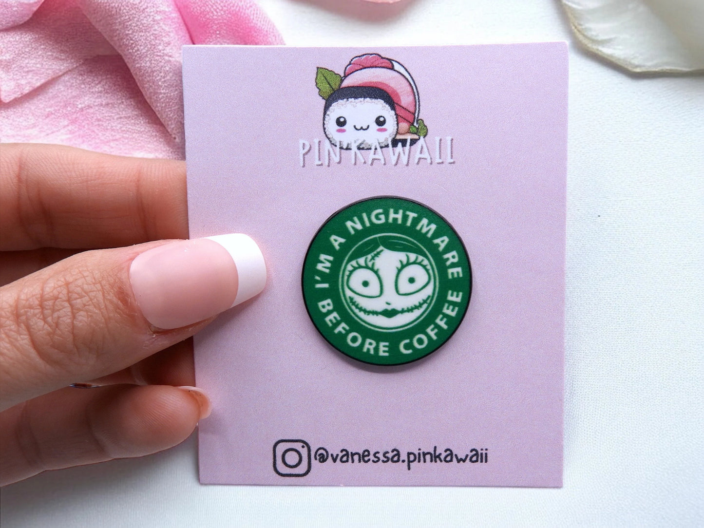 Pin's Broche Email | Horreur Coffee | Starbucks Humour | Film Horreur | Kawaii | Fun