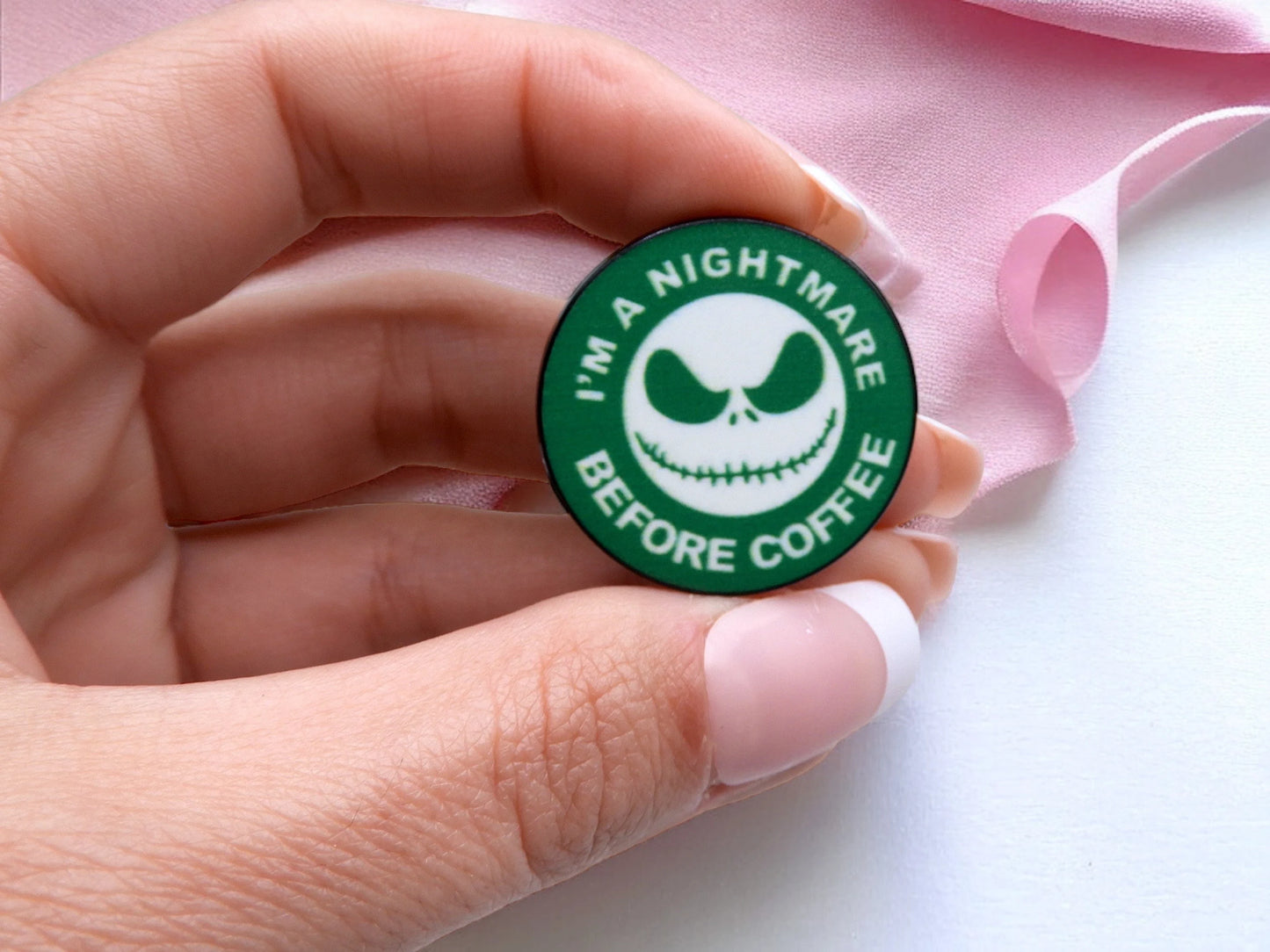 Pin's Broche Email | Horreur Coffee | Starbucks Humour | Film Horreur | Kawaii | Fun