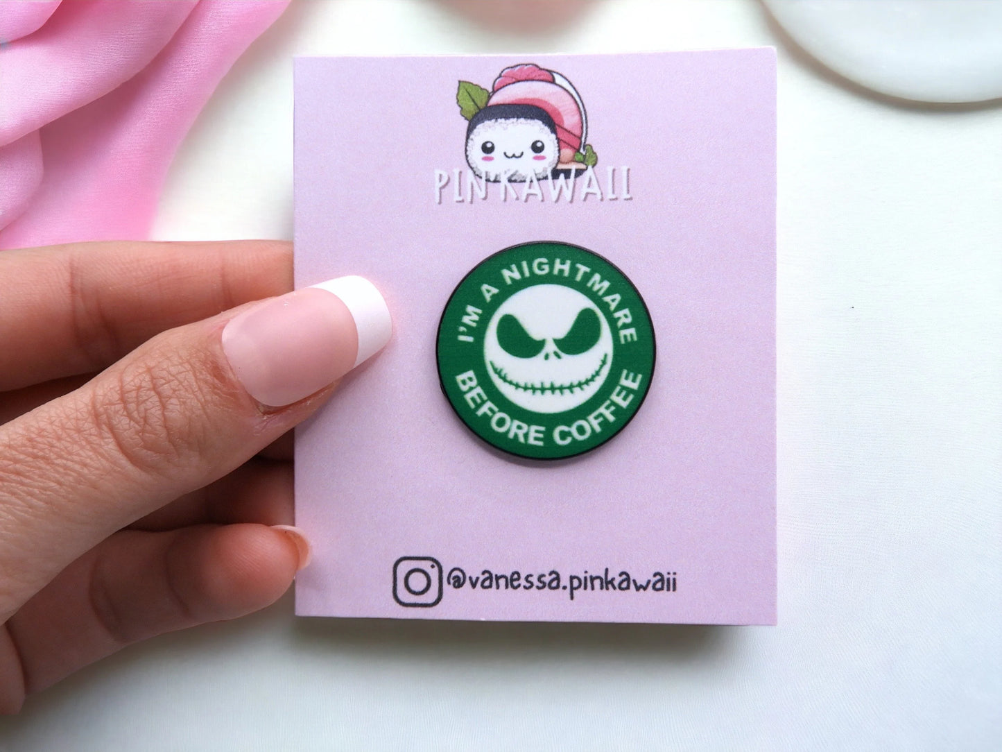 Pin's Broche Email | Horreur Coffee | Starbucks Humour | Film Horreur | Kawaii | Fun